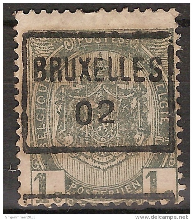 Rijkswapen Nr. 53 Voorafgestempeld Nr. 410 Positie C   BRUXELLES 02 ; Staat Zie Scan ! Inzet Aan 7,5 € ! - Roulettes 1900-09