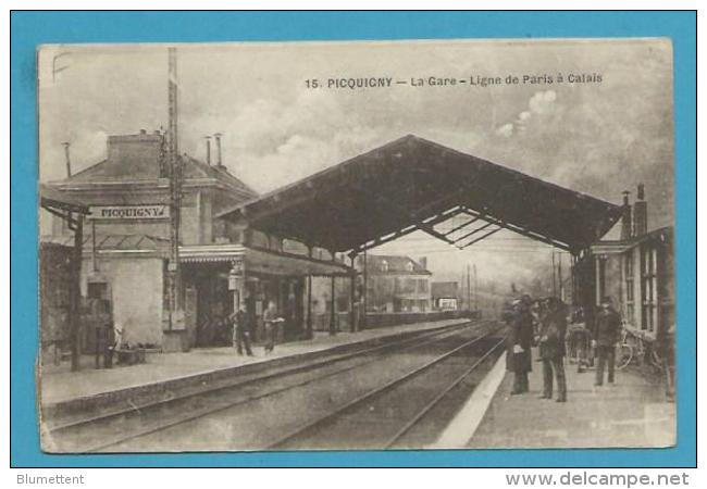 CPA 15 - Chemin De Fer Ligne De Paris à Calais La Gare PICQUIGNY 80 - Picquigny