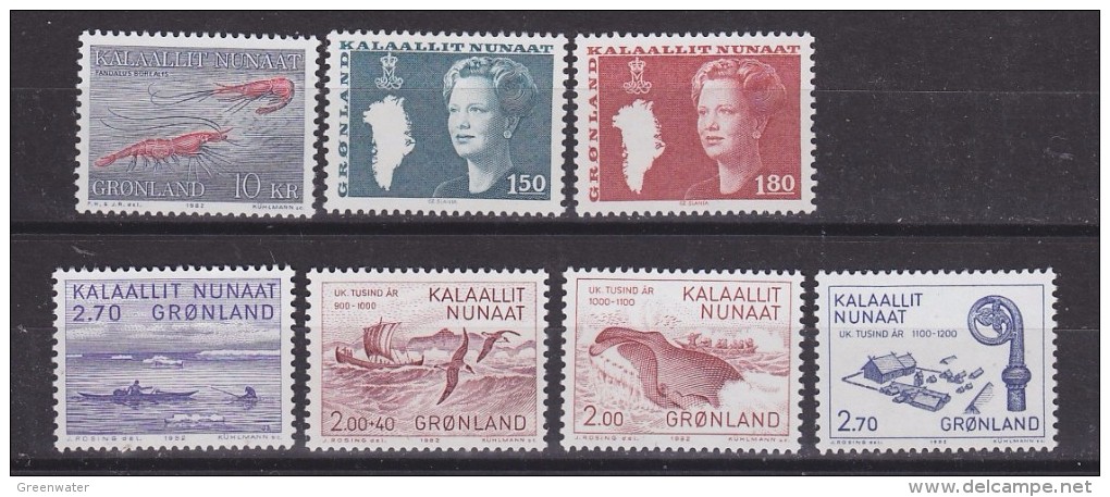 Greenland 1982 7v ** Mnh (GL118) - Unused Stamps