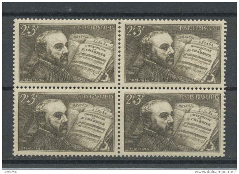 FRANCE - CHABRIER - N° Yvert 542** EN BLOC DE 4 - Unused Stamps