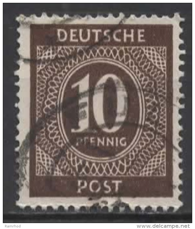 GERMANY 1946 Numeral - 10pf. - Brown FU - Gebraucht