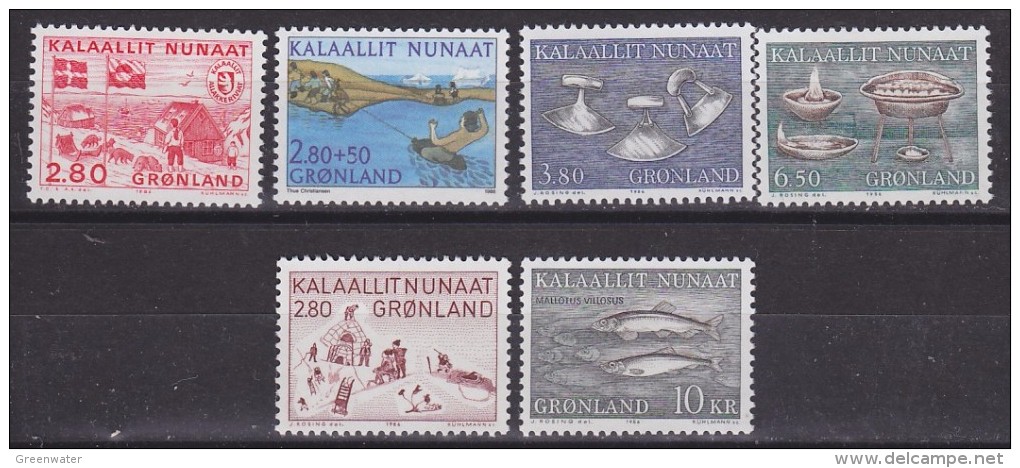 Greenland 1986 6v ** Mnh (GL122) - Unused Stamps