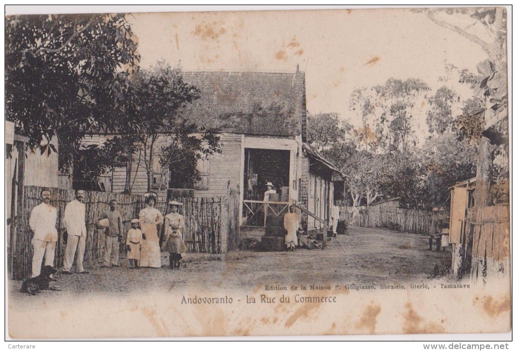 MADAGASCAR,MADAGASIKARA,MALAGASY,ile,sud équateur,ex Colonie Française,1900,ANDOVORANTO,VILLAGE CENTRE - Madagascar