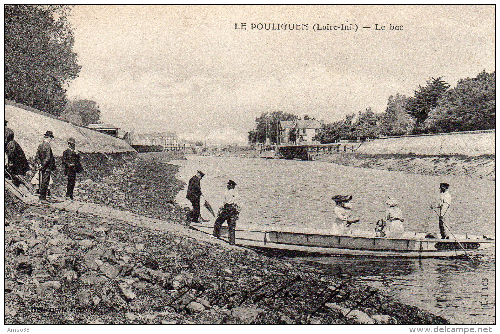 1707. CPA 44 LE POULIGUEN. LE BAC. - Le Pouliguen