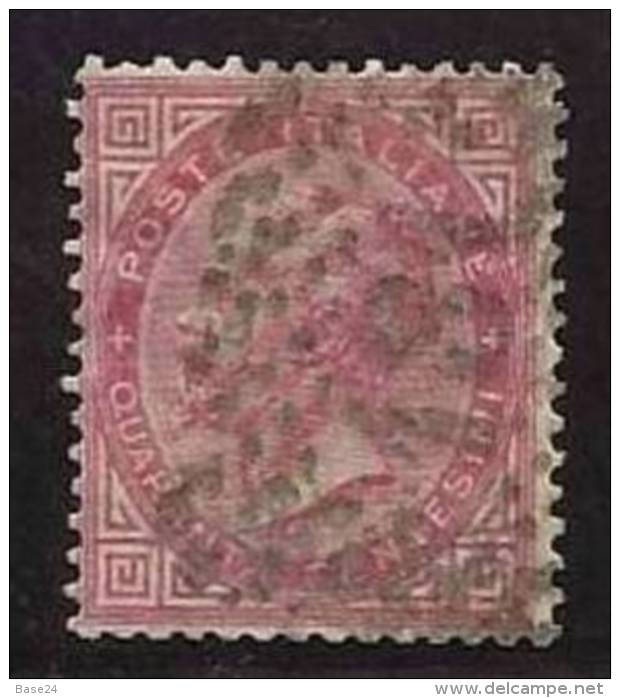 1863 Italia Italy Regno VITTORIO EMANUELE II 40c. Rosa Carminio (L20) USATO - Usati