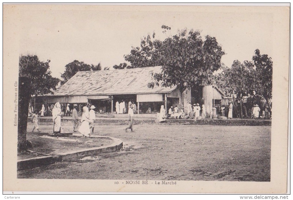 MADAGASCAR,MADAGASIKARA,MALAGASY,ile,sud équateur,ex Colonie Française,NOSSI BE,1900,le Marché,animée - Madagaskar