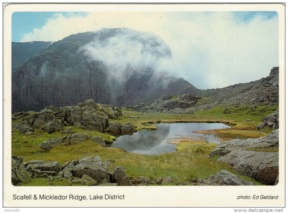 SCAFELL & MICKLEDOR  RIDGE    LAKE DISTRICT      (VIAGGIATA) - Altri & Non Classificati