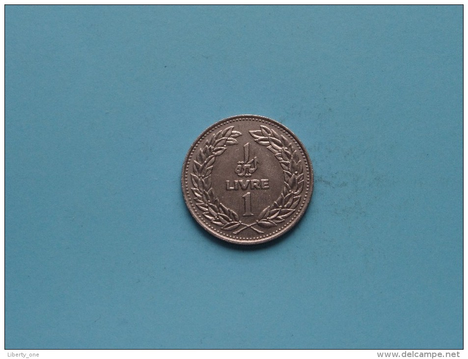 1977 - 1 Livre / KM 30 ( Uncleaned Coin / For Grade, Please See Photo / Scans ) !! - Líbano