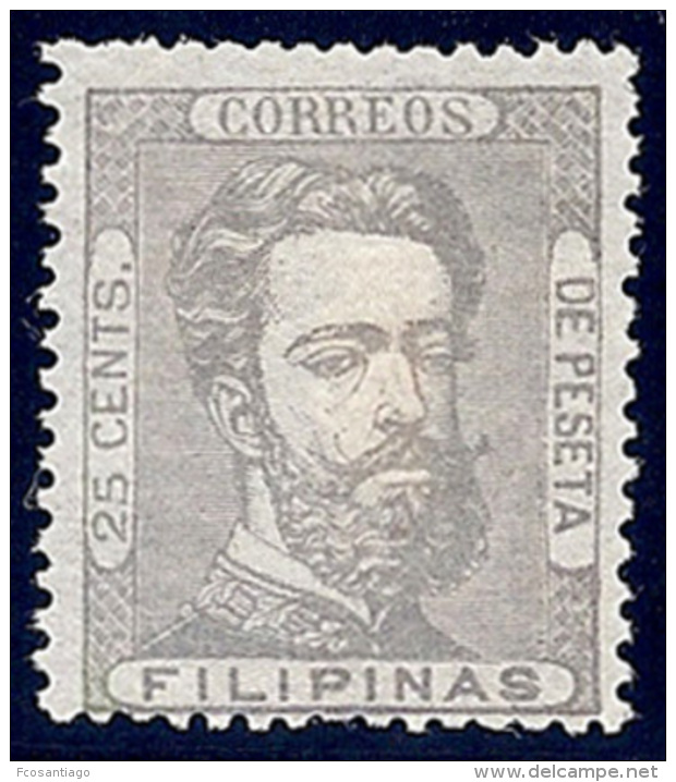 ESPAÑA/FILIPINAS 1872 - Edifil #27 - MLH * - Primera Tirada/impresión Fina - Philippinen