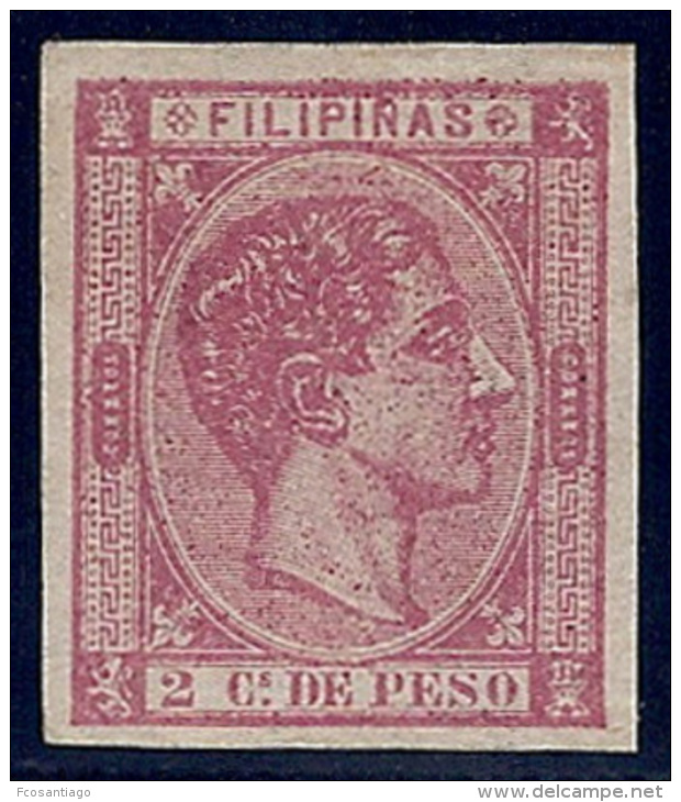 ESPAÑA/FILIPINAS 1876/77 - Edifil #34s - MLH * - Philippinen