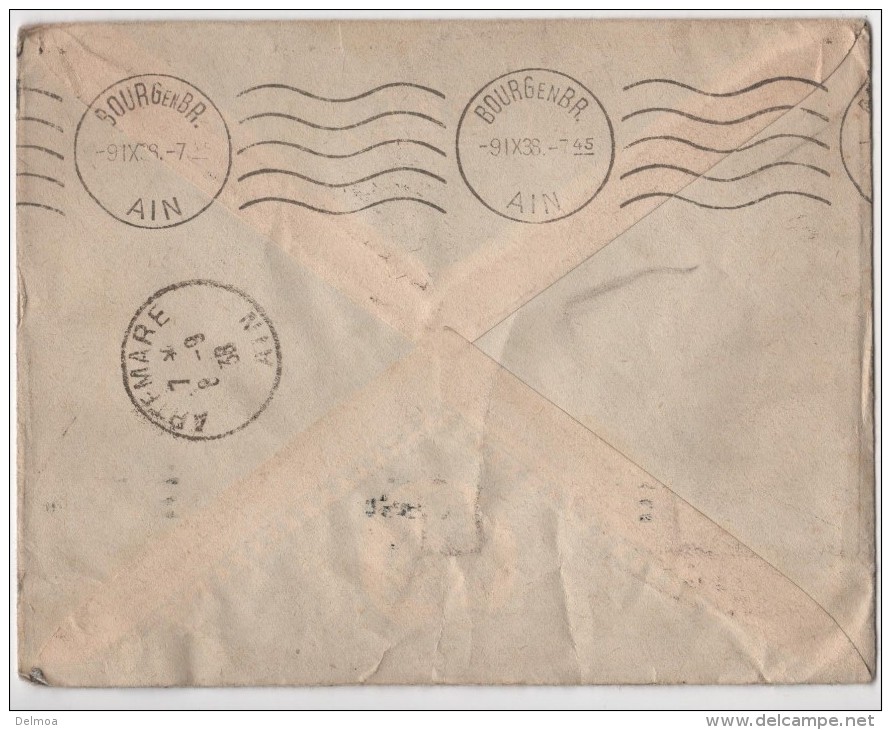 GREECE Lettre Cover 1938 Timbre Surcharge - Affrancature Meccaniche Rosse (EMA)