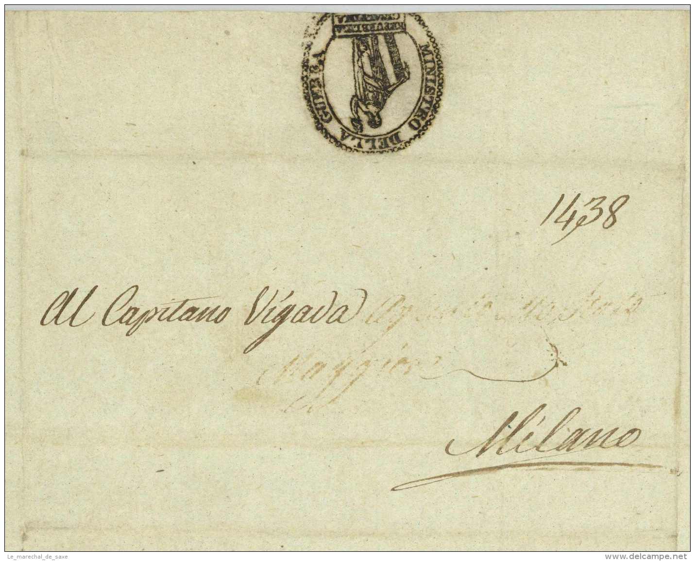 Republique Cisalpine - S.G. DANNA (1757-1811) General - Tordoro - Milano 1801 - Vigada - Historical Documents