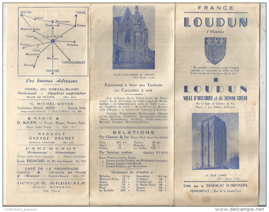 G-I-E ,dépliant Touristique , LOUDUN , Vienne , 8 Pages , 3 Scans - Dépliants Touristiques