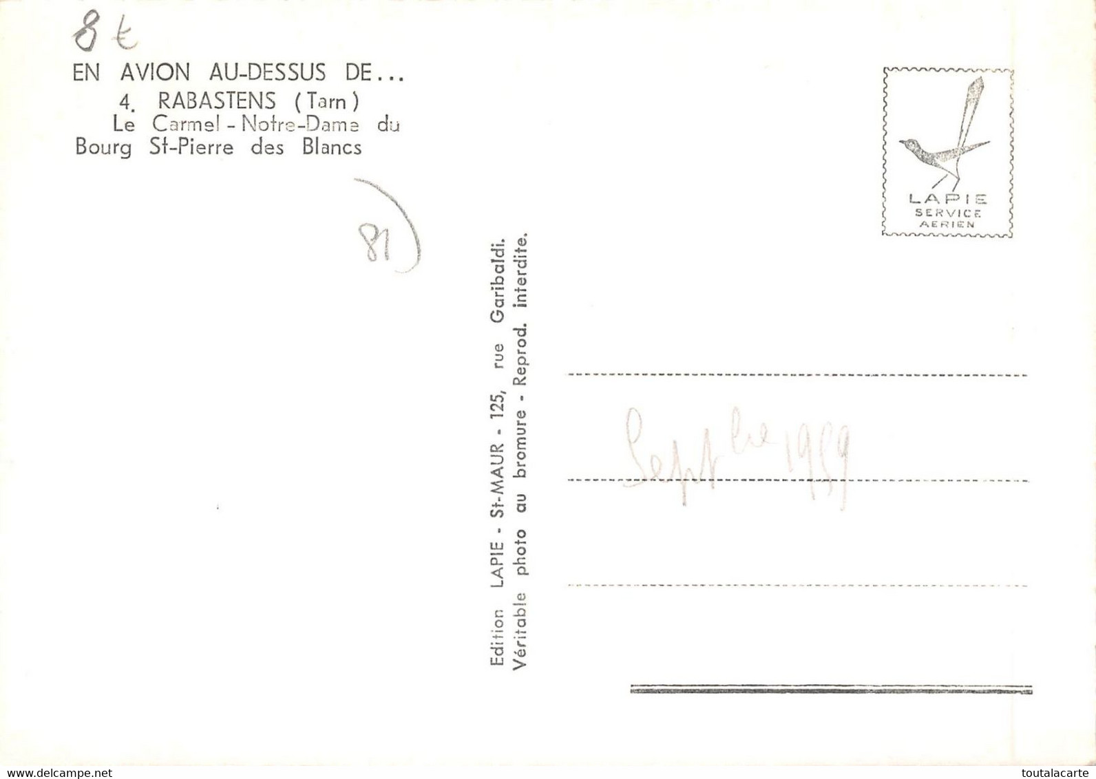 CPSM 81 RABASTENS LE CARMEL NOTRE DAME DU BOURG ST PIERRE DES BLANCS   Grand Format 15 X 10,5 - Rabastens