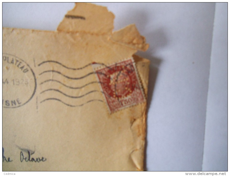 TIMBRE PETAIN 1F50 PERFORE C. N SUR ENVELOPPE COURRIER COMPTOIR NATIONAL D'ESCOMPTEDU 27 III 44 - Autres & Non Classés