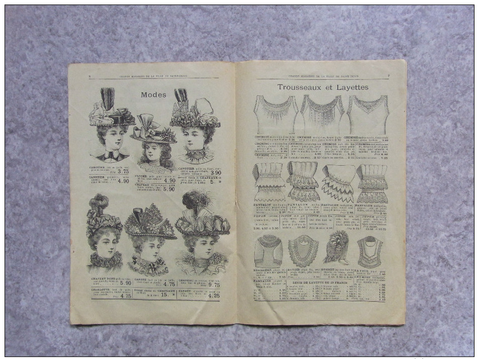 Catalogue Grands Magasins de la ville de st-Denis 1896