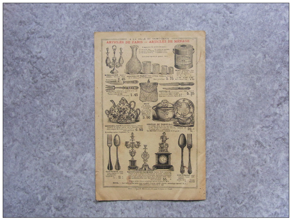 Catalogue Grands Magasins de la ville de st-Denis 1896