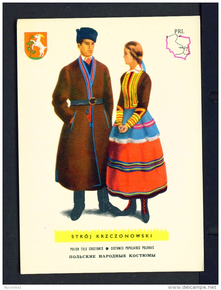 POLAND  -  Regional Costumes  Stroj Krzczonowski  Unused Postcard - Costumes