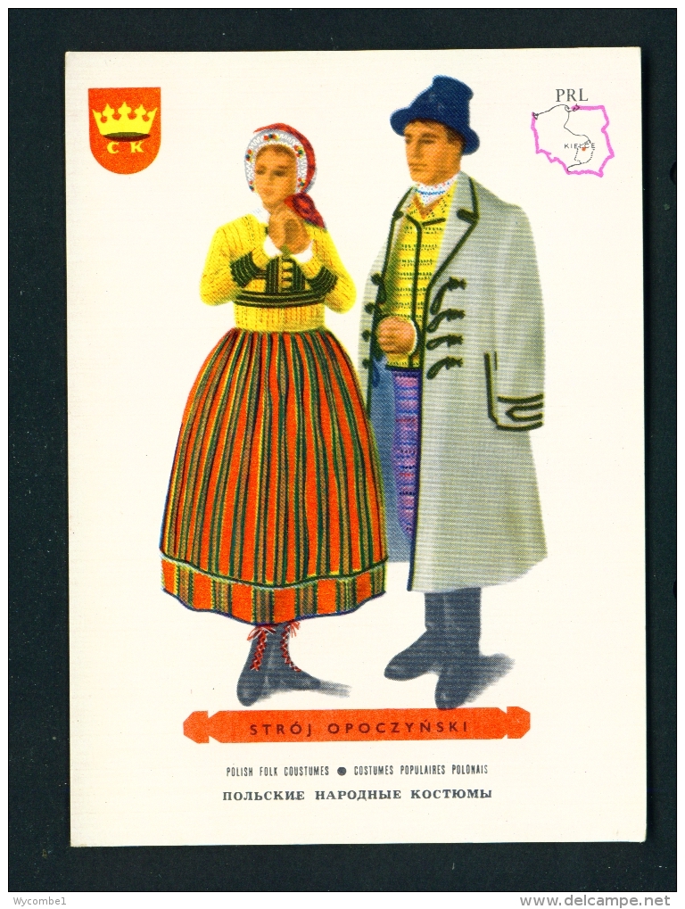 POLAND  -  Regional Costumes  Stroj Opoczynski  Unused Postcard - Costumes