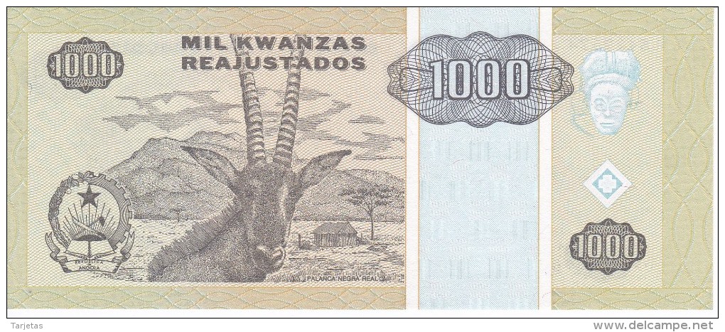 BILLETE DE ANGOLA DE 1000 KWANZAS DEL AÑO 1995 SIN CIRCULAR-UNCIRCULATED (BANKNOTE) - Angola