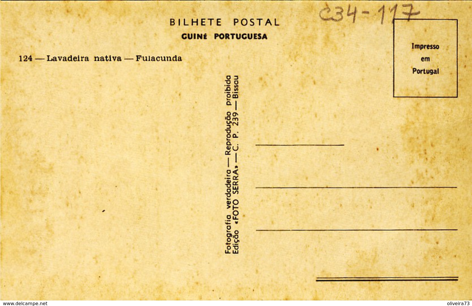 GUINÉ, PORTUGUESA, Lavadeira Nativa (NU - NUS),  2 Scans - Guinea-Bissau