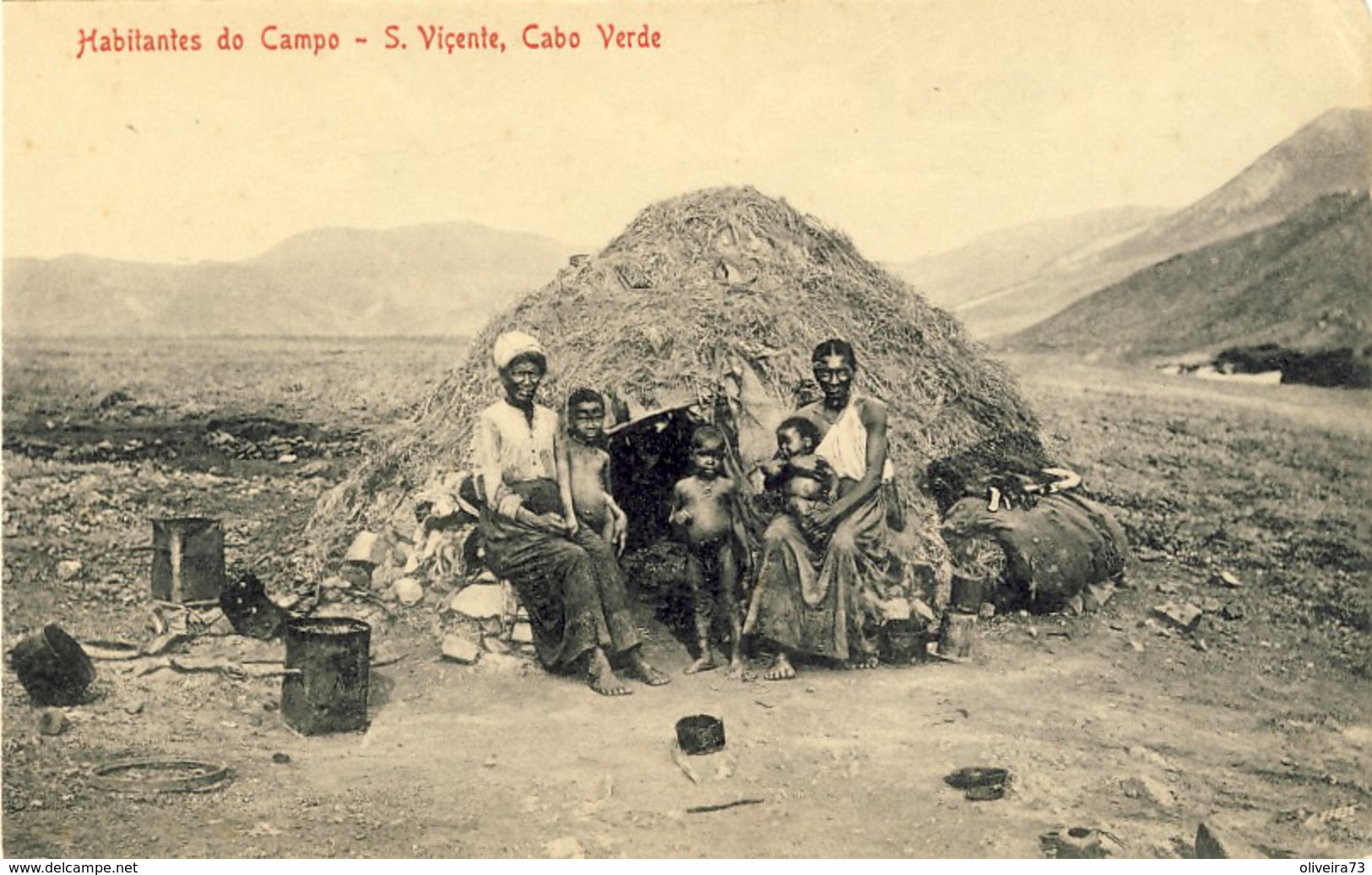 CABO VERDE, SÃO VICENTE, Habitantes Do Campo,  2 Scans - Cap Vert