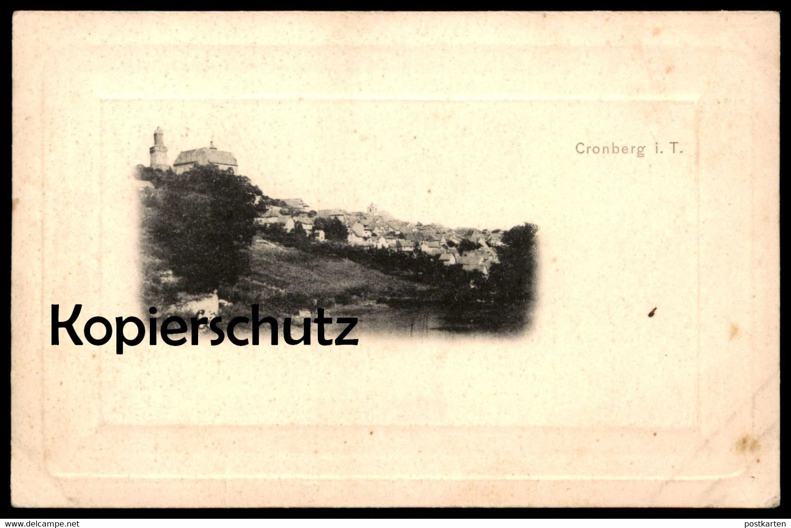 ALTE POSTKARTE CRONBERG IM TAUNUS PANORAMA Kronberg Passepartout Cpa Postcard AK Postcard - Kronberg