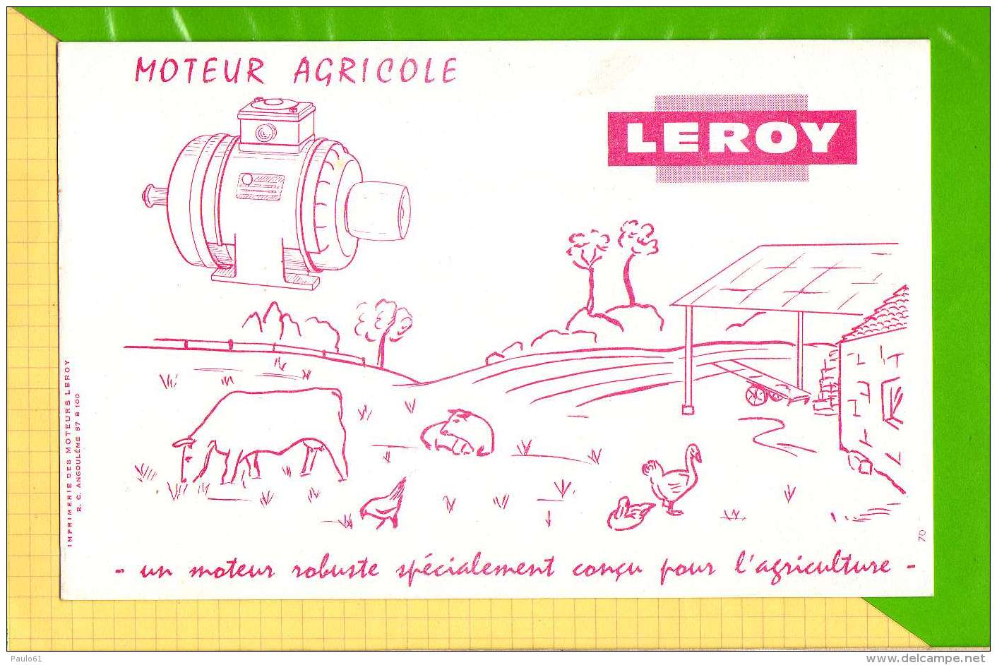 BUVARD & Blotting Paper : Moteur Agricole LEROY  Conçu Pour L´Agriculture - Agriculture