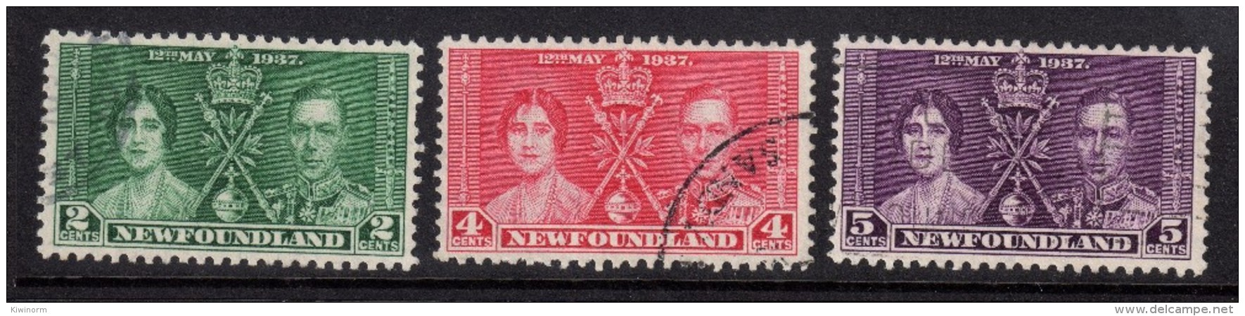 NEWFOUNDLAND CANADA 1937 Coronation Omnibus Set - Very Fine Used - VFU - 5B834 - 1857-1861