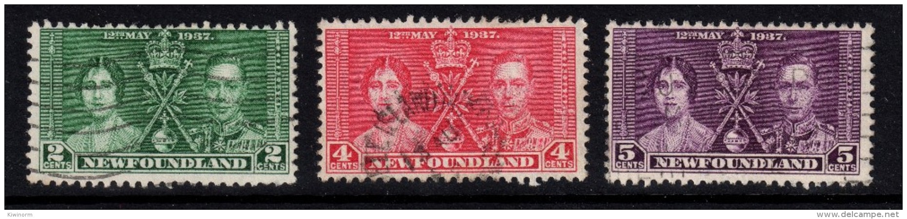 NEWFOUNDLAND CANADA 1937 Coronation Omnibus Set - Very Fine Used - VFU - 5B835 - 1857-1861