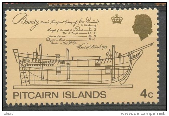 Pitcairn Islands 1969 4c Plan Of Bounty  Issue #100 MNH - Pitcairn Islands
