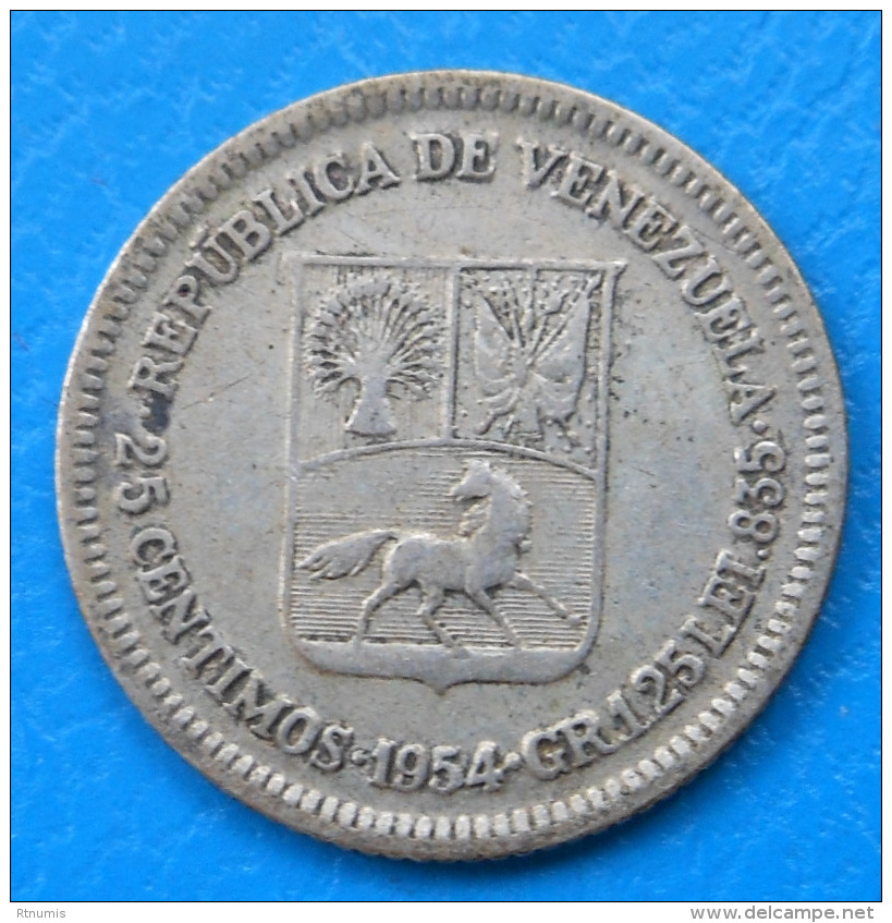 Venezuela 25 Centimos 1954 Y.35 - Venezuela