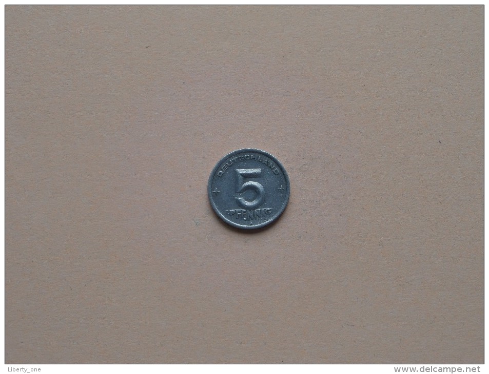 1949 A - 5 Pfennig - KM 2 ( Uncleaned Coin - For Grade, Please See Photo ) ! - 5 Pfennig