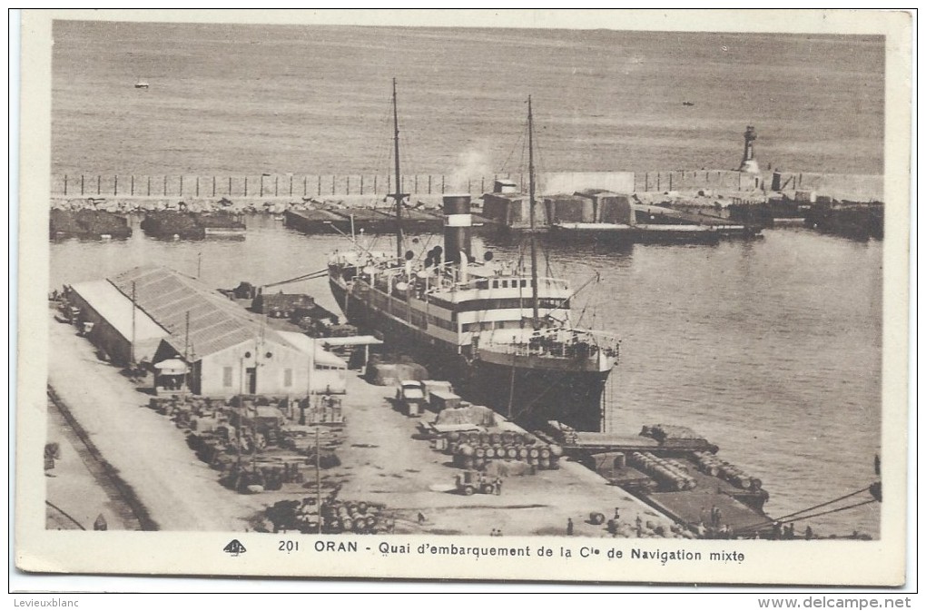 Carte Postale/Compagnie De Navigation Mixte/ Oran / Algérie/ Vers 1930-1950      MAR22 - Bateaux