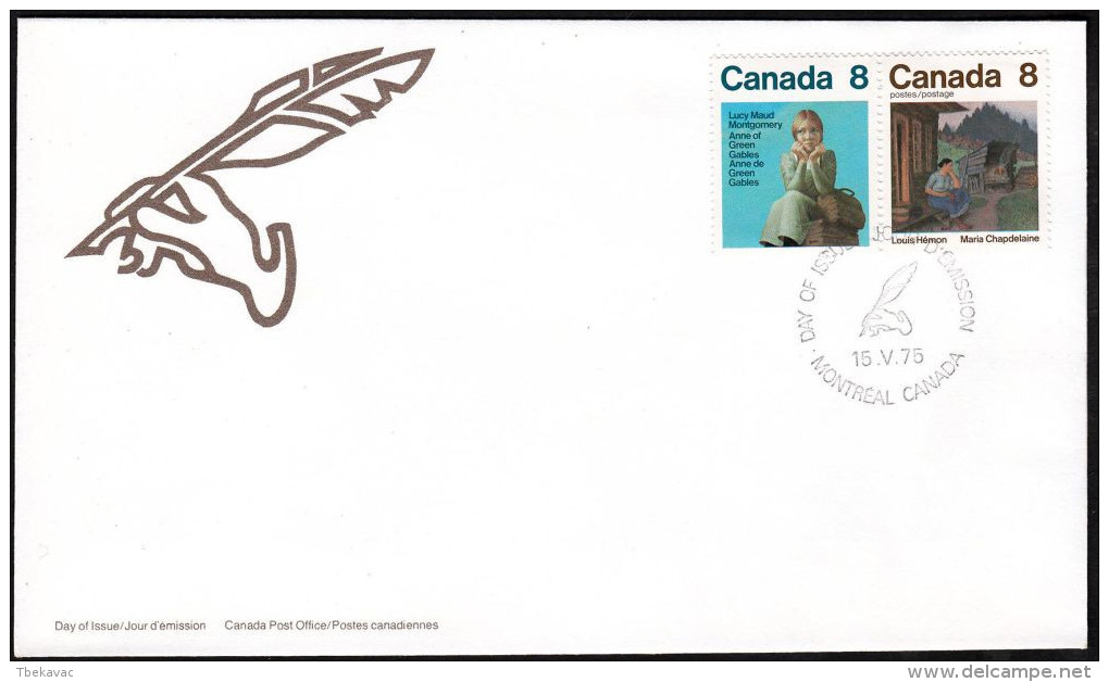 Canada 1975, FDc Cover "Canadian Writers" W./special Postmark "Montreal", Ref.bbzg - ....-1951