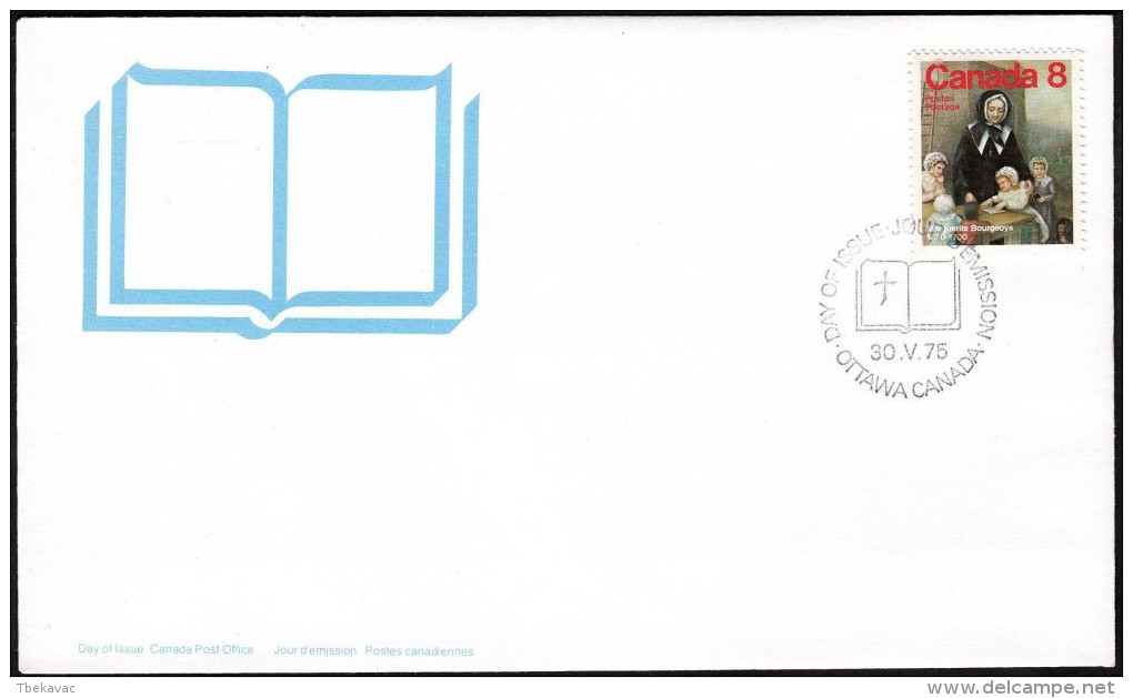 Canada 1975, FDC Cover "Marguerite Bourgeoys" W./special Postmark "Ottawa", Ref.bbzg - ....-1951