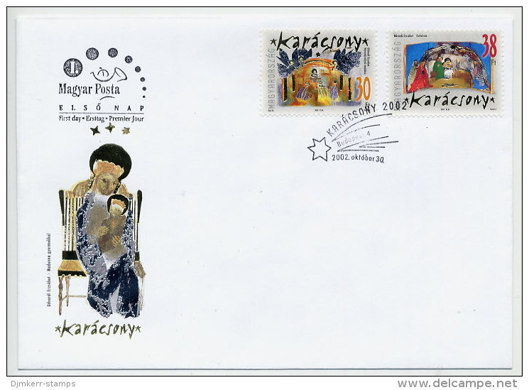 HUNGARY 2002 Christmas Set On FDC.  Michel 4752-53 - FDC