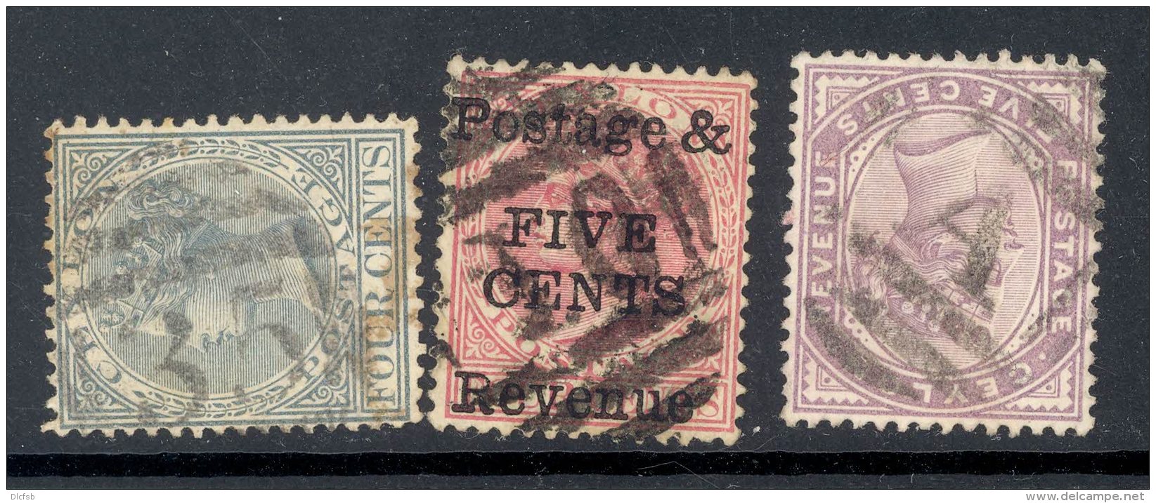 CEYLON, Barred Numeral Postmarks 35, 10, A - Ceylon (...-1947)