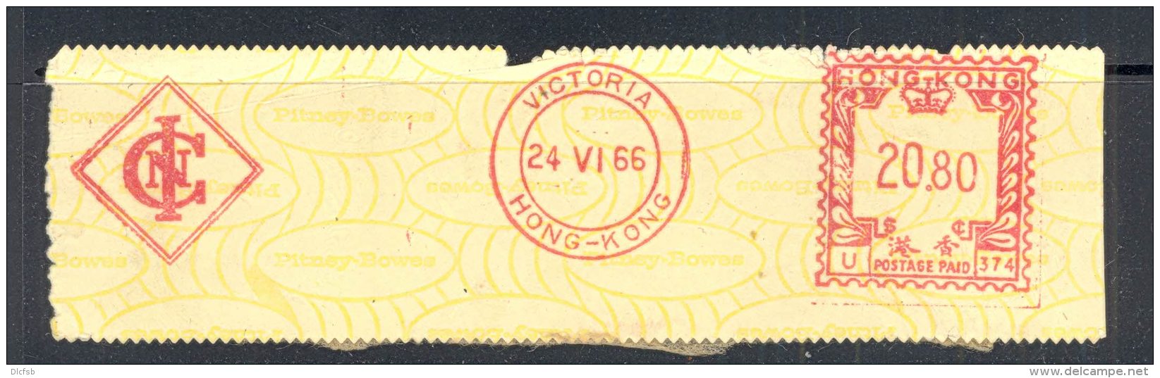 HONG KONG, Postage Machine Meter $20.80 Stamp - Oblitérés