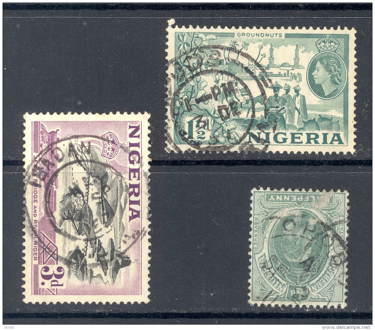 NIGERIA, Postmark Jos, Ibadan, Opobo - Nigeria (...-1960)