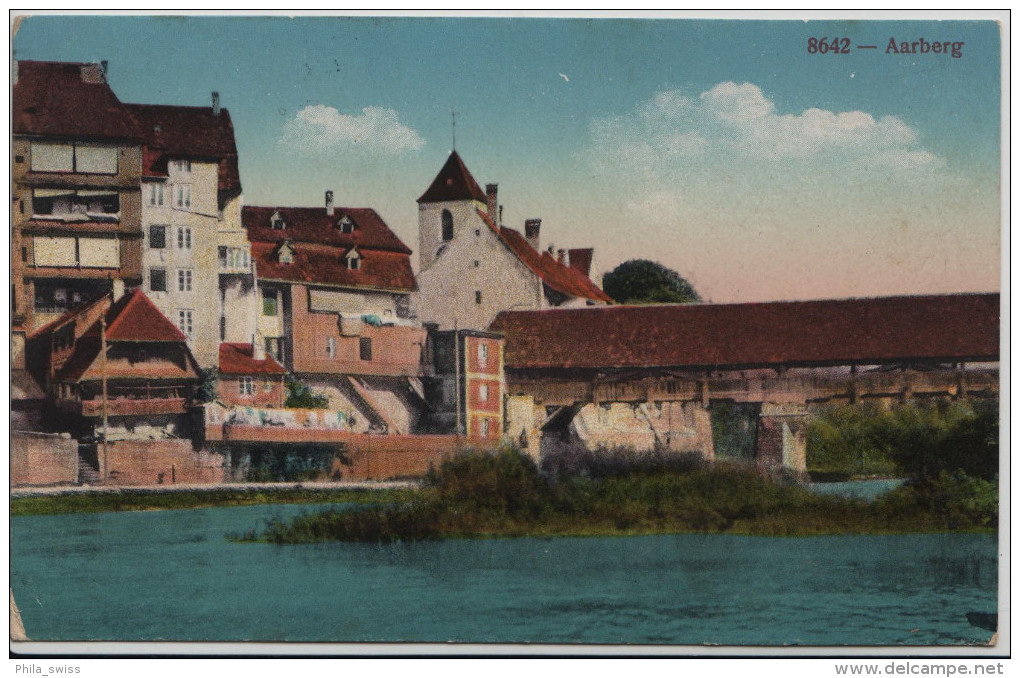 Aarberg Mit Brücke Und Aare - Aarberg