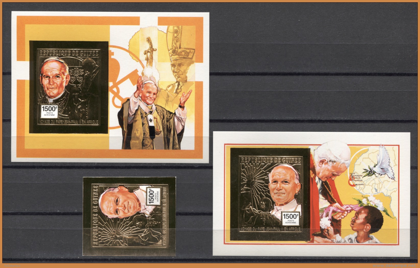 Guinea Pope  Papst Papie&#380; John Paul II 1992 Mi#1390B Bl#428-29B MNH - Other & Unclassified