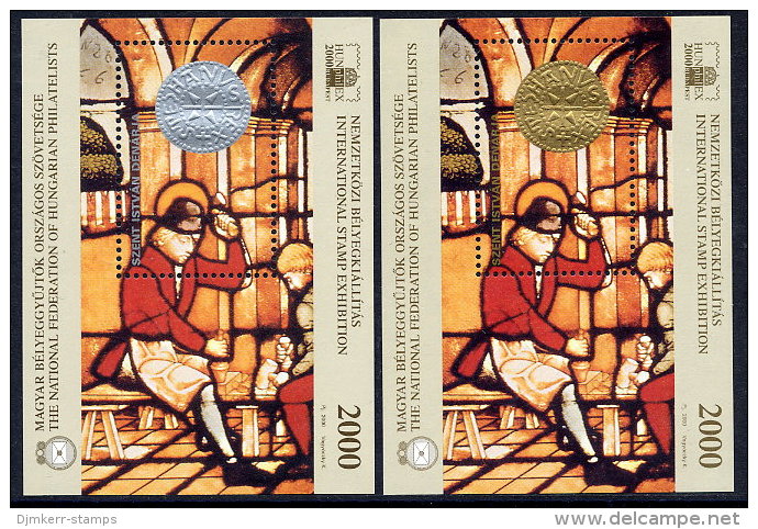 HUNGARY 2000 Denarius Of St. Isztvan Two Blocks MNH / **.. - Souvenirbögen