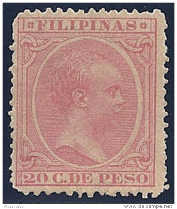 ESPAÑA/FILIPINAS 1890 - Edifil #86 - MLH * - Philippinen