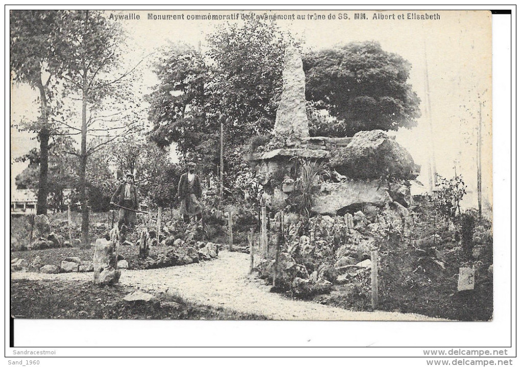 Aywaille - Monument Commémoratif De L'avènement Au Trône De SS. MM. Albert Et Elisabeth - Ed: N. Frère. - Aywaille