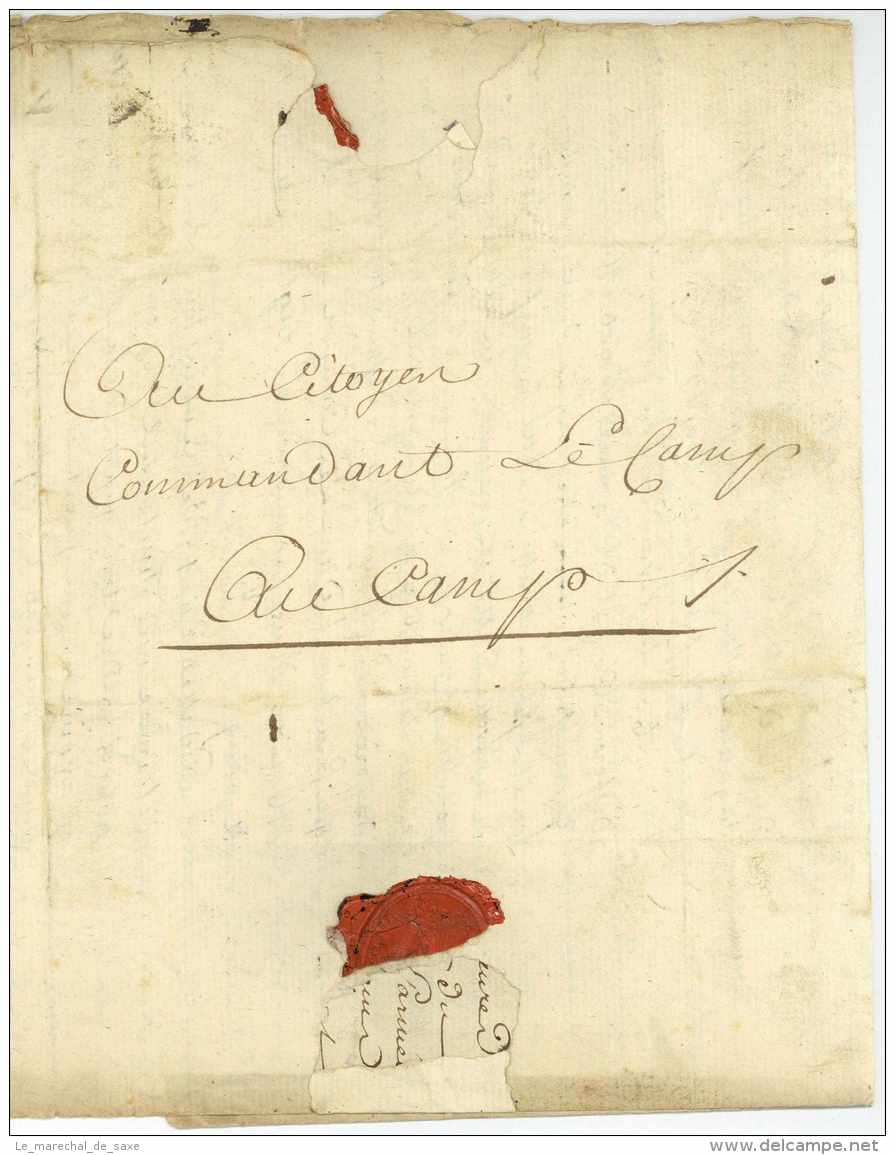 Achelle De VAUFRELAND PISCATORY (1764-1832) - General - LAUTERBOURG 1793 Guerres Revolution - Historical Documents