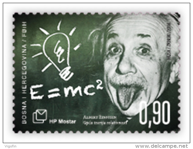 BHHB 2016-426 ALBERT EINSTEIN, BOSNA AND HERZEGOVINA HERCEGBOSNA(CROAT), 1 X 1v, MNH - Albert Einstein