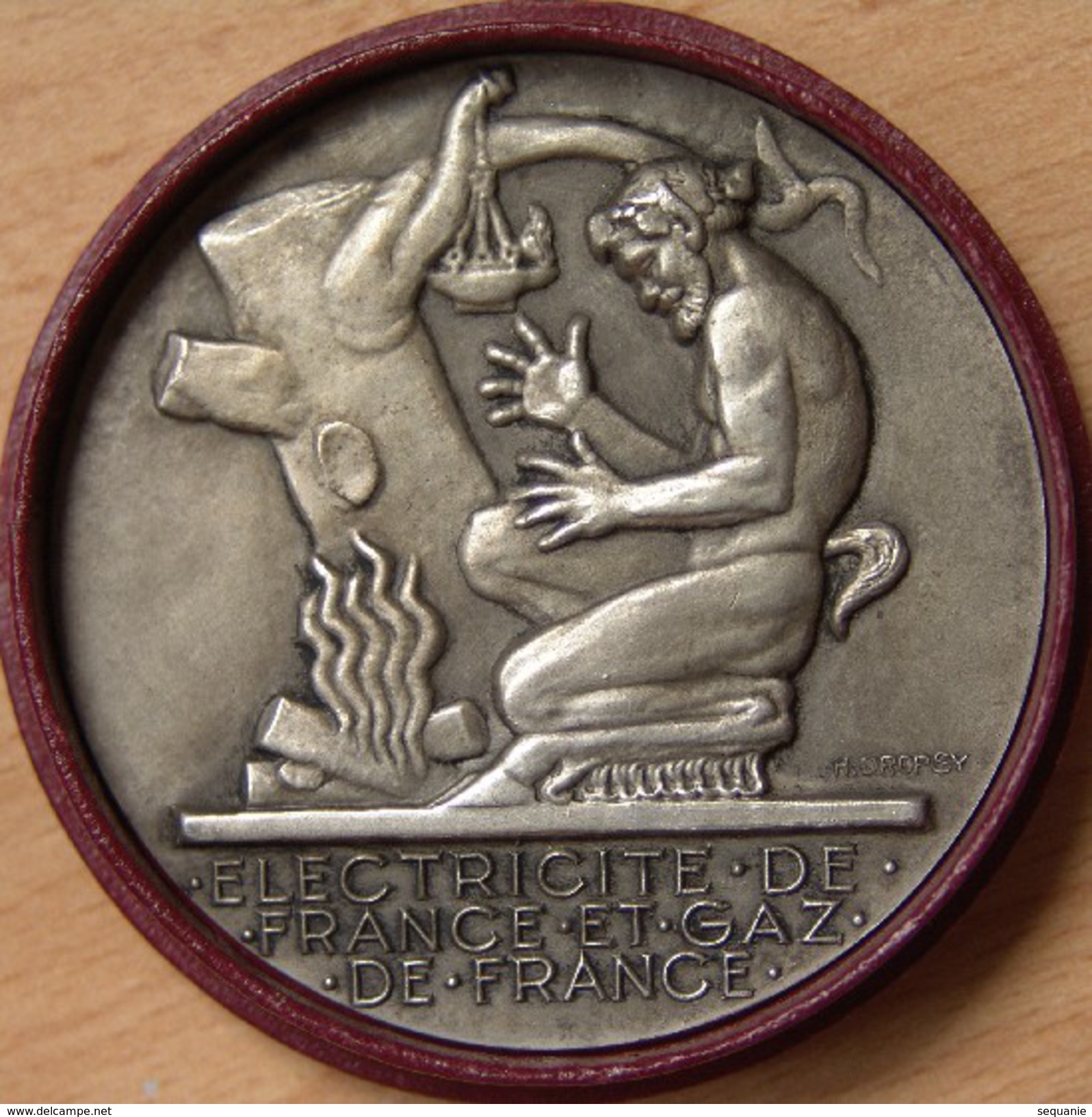 Médaille Bronze Argenté Electricité De France Et Gaz De France - Professionnels / De Société