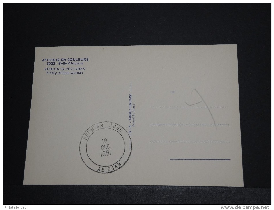 COTE D'IVOIRE - FDC Belle Africaine - Dec 1981 - A Voir - P18591 - Côte D'Ivoire (1960-...)