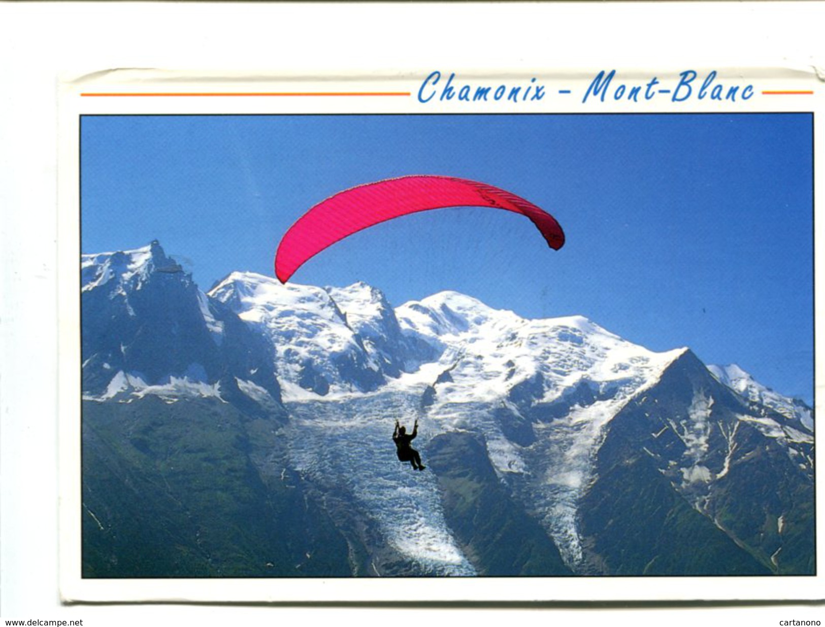 Cp - PARACHUTE - Parapente Chamonix Mont Blanc (74) - - Paracadutismo